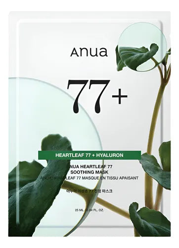 MASCARILLA FACIAL HEARTLEAF 77 + ACIDO HIALURONICO 25ml