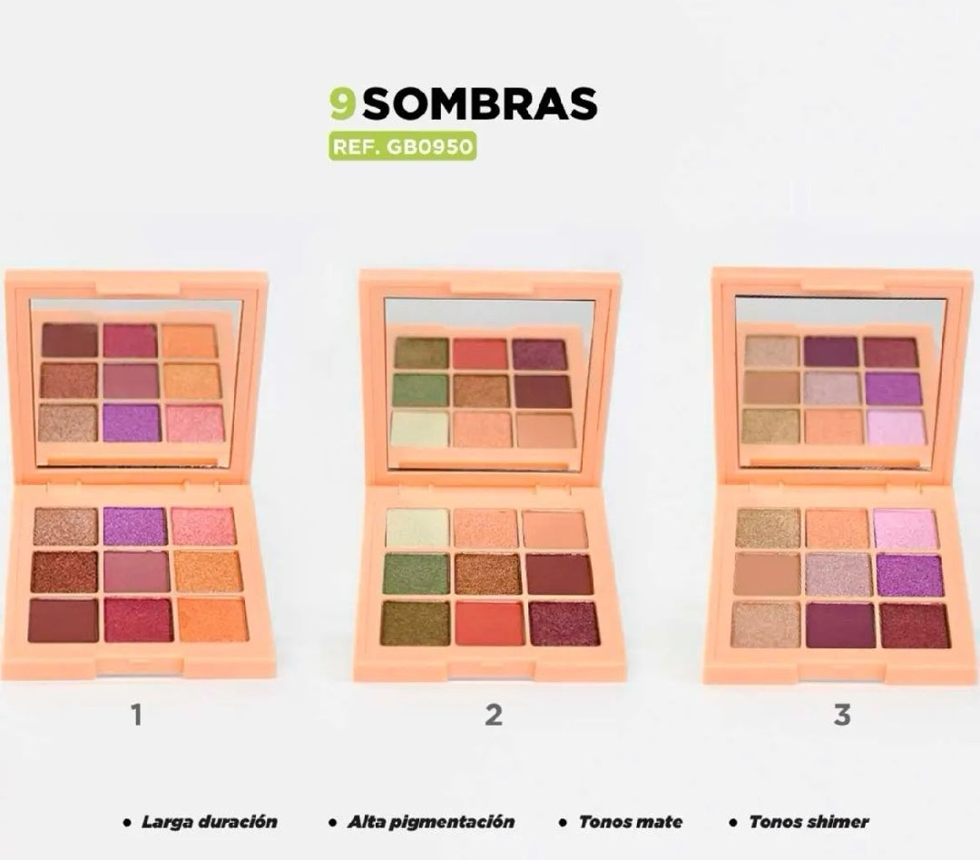 PALETA DE SOMBRA RADIANT x9