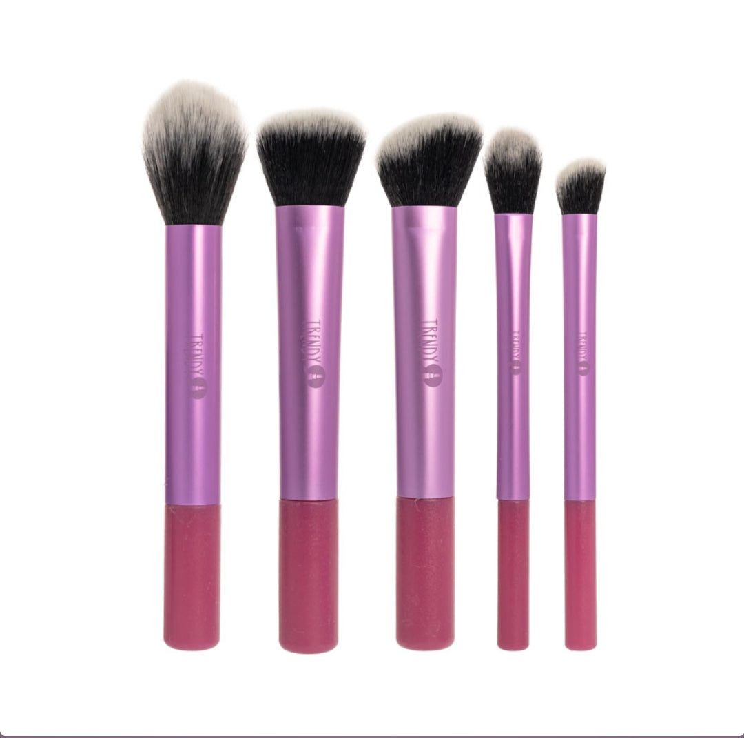 SET BROCHAS PIEL MORADO