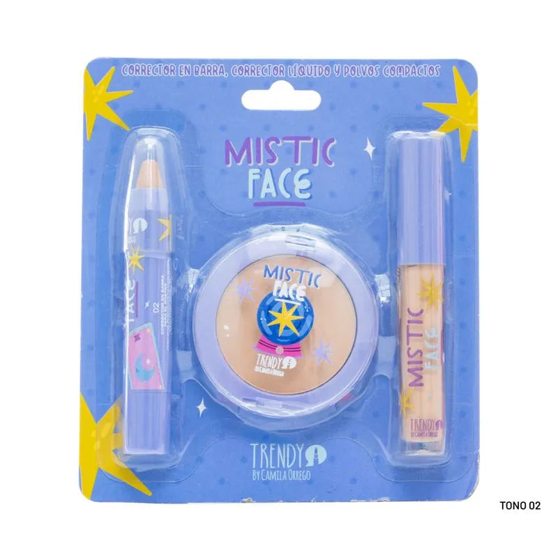 KIT TRIO CORRECTOR Y POLVO COMPACTO MISTIC FACE
