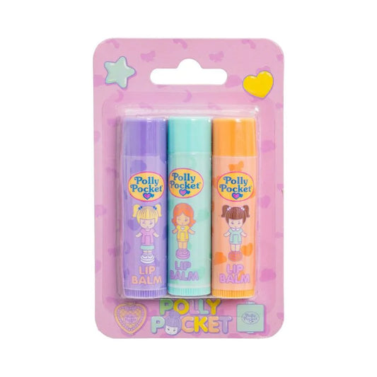 KIT LIP BALSAMOS HIDRATANTES POLLY POCKET X3
