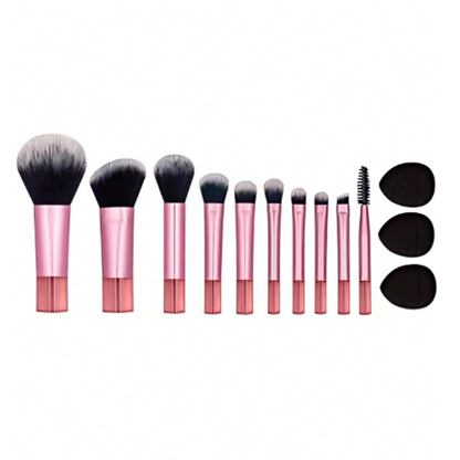 SET DE BROCHAS VIAJERO MINI ROSADO