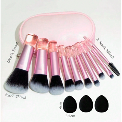 SET DE BROCHAS VIAJERO MINI ROSADO
