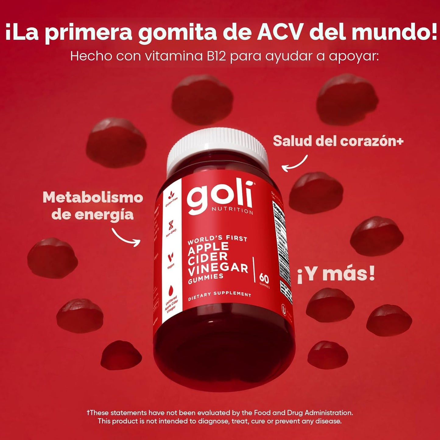 GOMITAS DE VINAGRE DE SIDRA DE MANZANA 60 UND