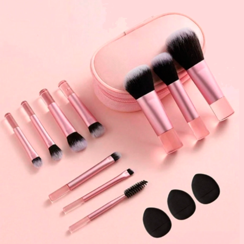 SET DE BROCHAS VIAJERO MINI ROSADO