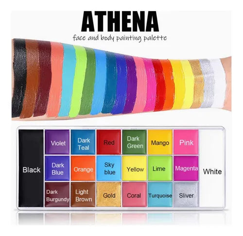 PALETA DE MAQUILLAJE ARTISTICO BODY PAINT ATHENA