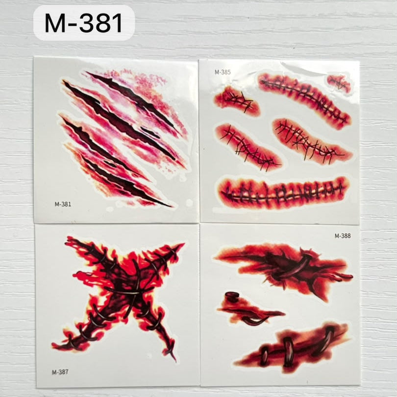 STICKERS HERIDAS FALSAS