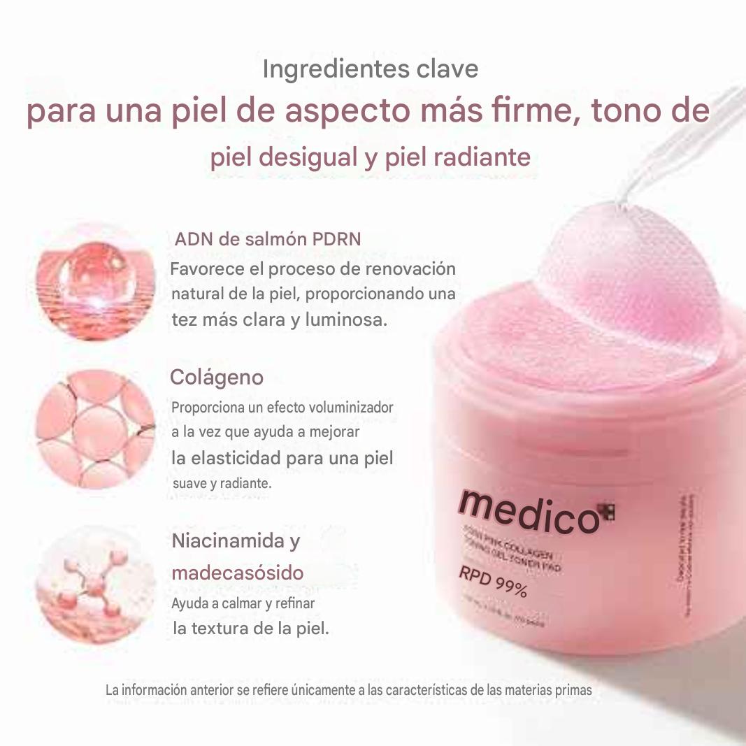 ALMOHADILLA CON TONICO GEL DE COLAGENO Y PDRN 70 PADS