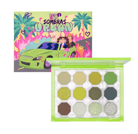 PALETA DE SOMBRAS URBAN 12 TONOS